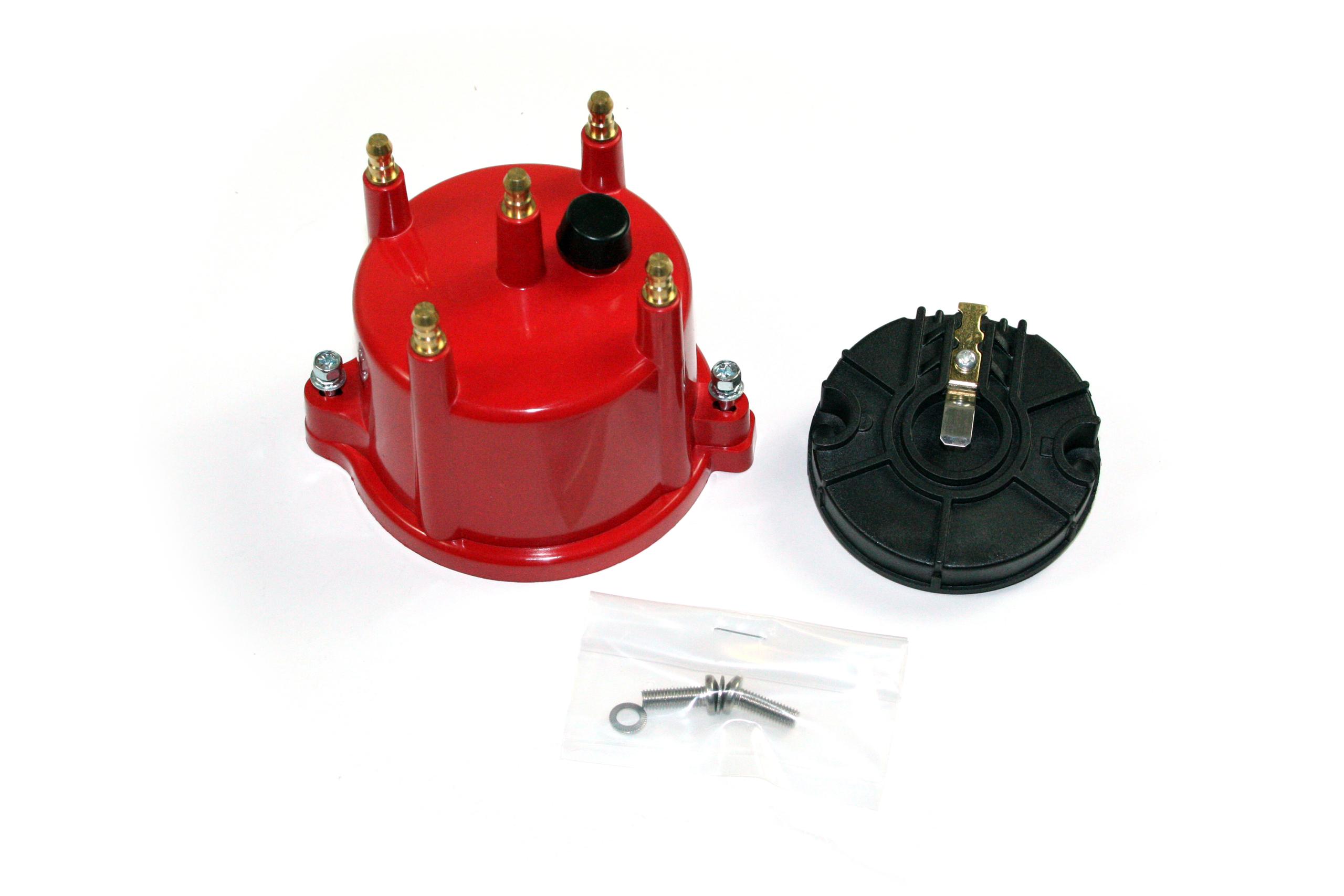 Pertronix D604711 Cap And Rotor Kit, 4 Cyl Billet Red Vw - D604711