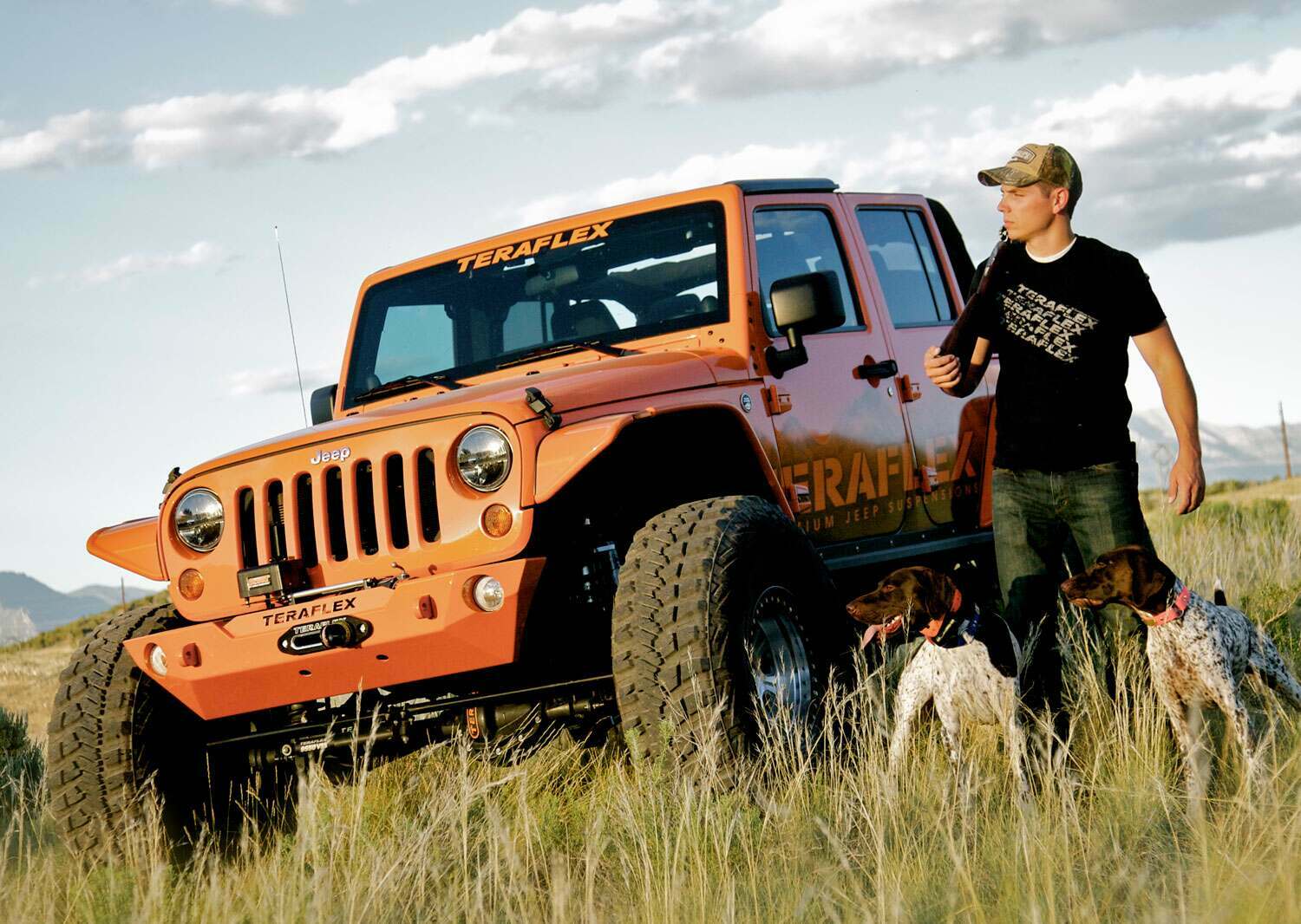 Teraflex 07-18 Wrangler JK RockGuard Epic Front Bumper Offset Drum Winch - 4653100
