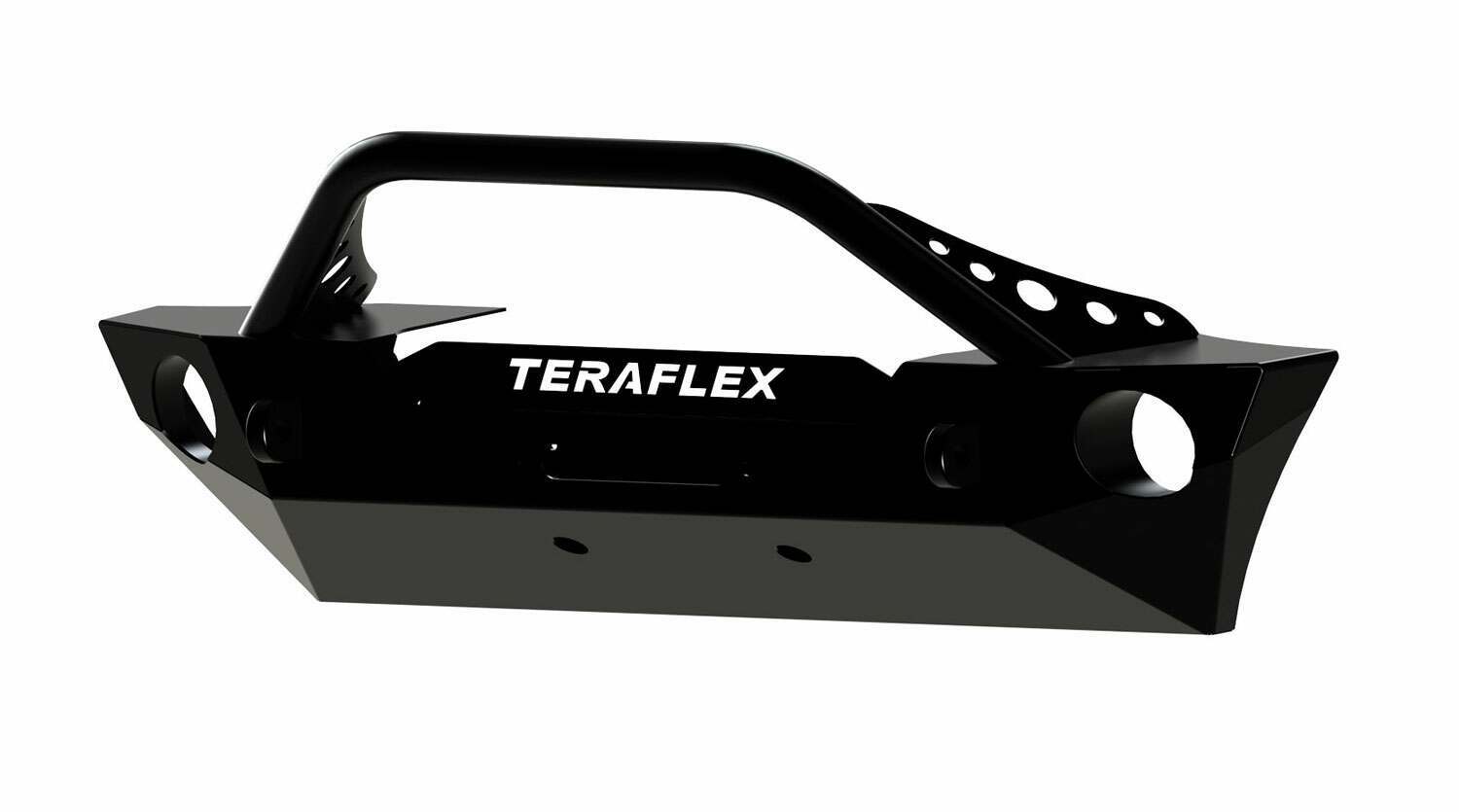 Teraflex 07-18 Wrangler JK RockGuard Epic Front Bumper w/ Hoop Offset Drum Winch - 4653130
