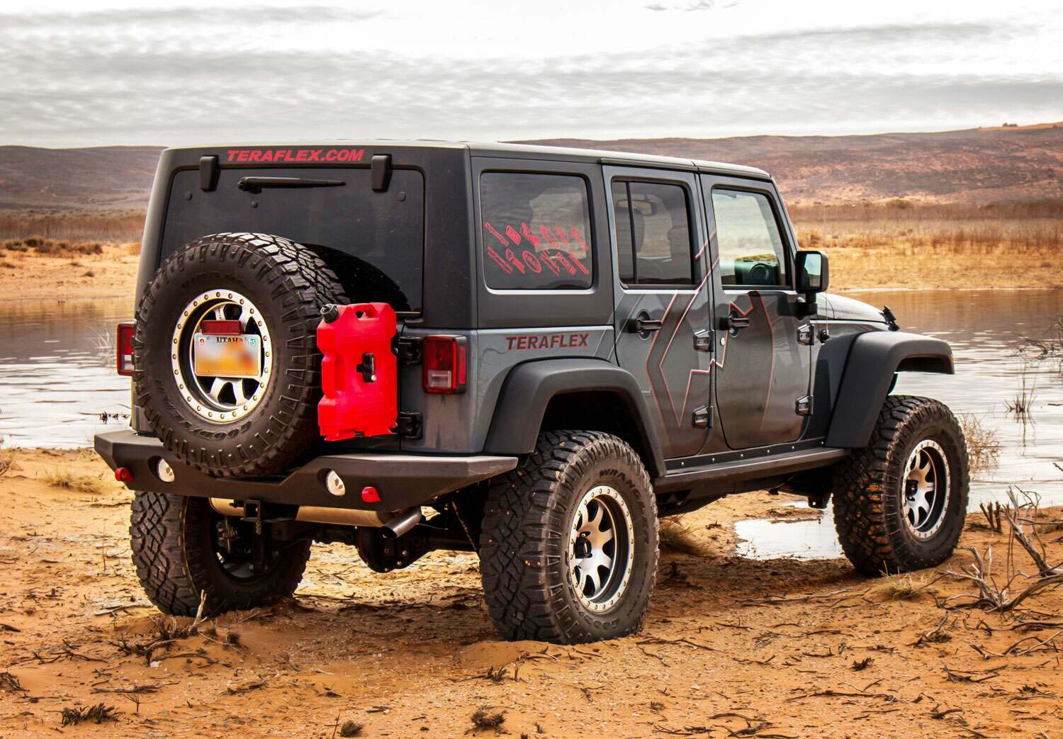 Teraflex 07-18 Wrangler JK RockGuard Outback Rear Bumper w/ OEM Fog Light Mounts - 4654130