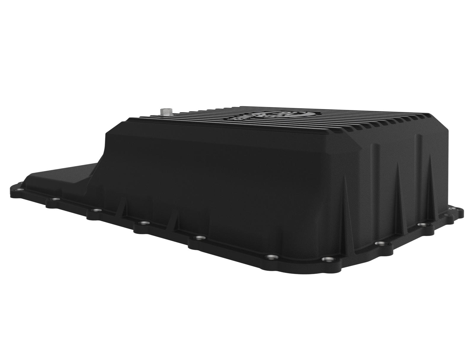AFE Pro Series Rear Differential Cover Black w/ Machined Fins - 46-71220B
