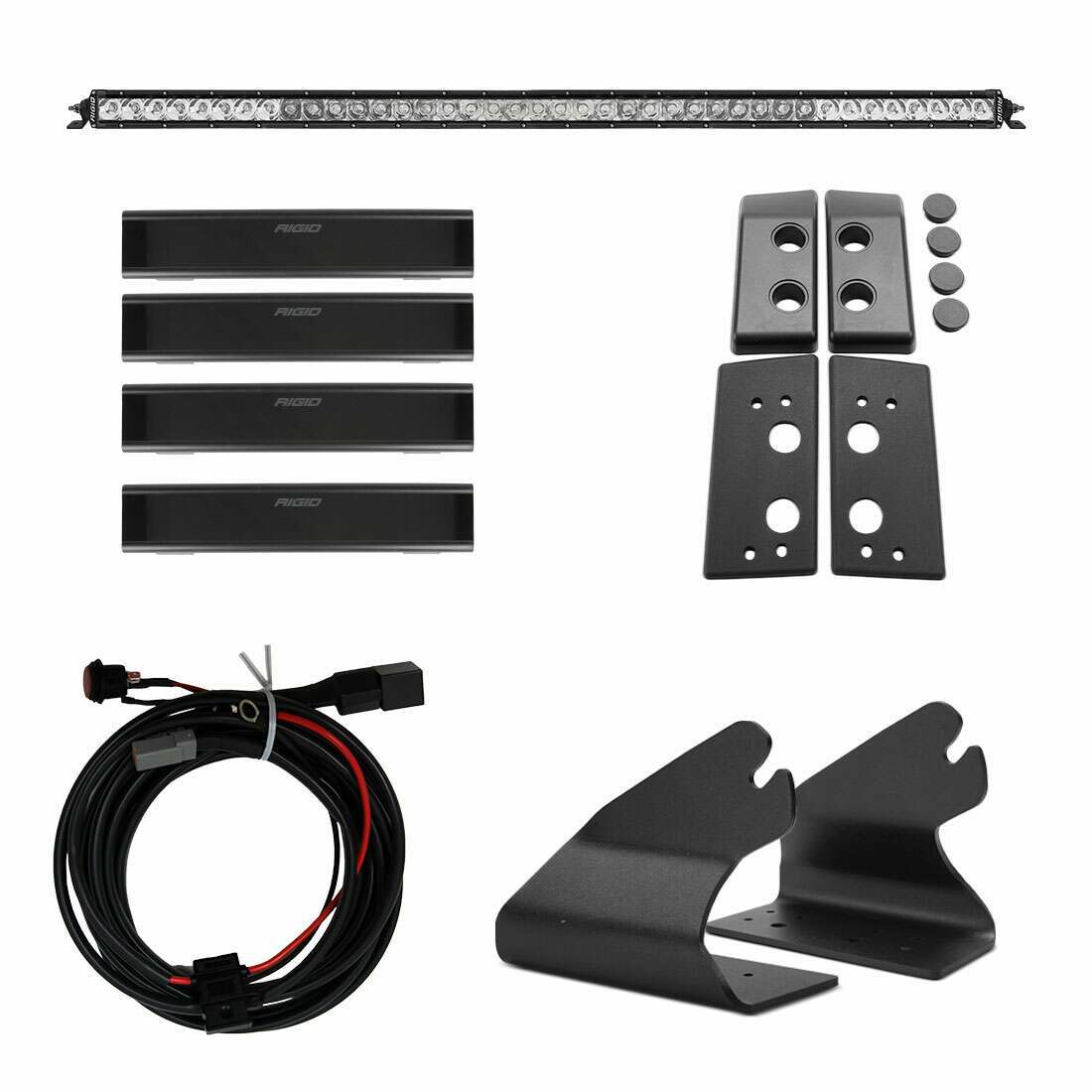 Rigid Industries 2021+ Ford Bronco Roof Line Light Kit (Incl. SR spot/flood Combo Bar) - 46724