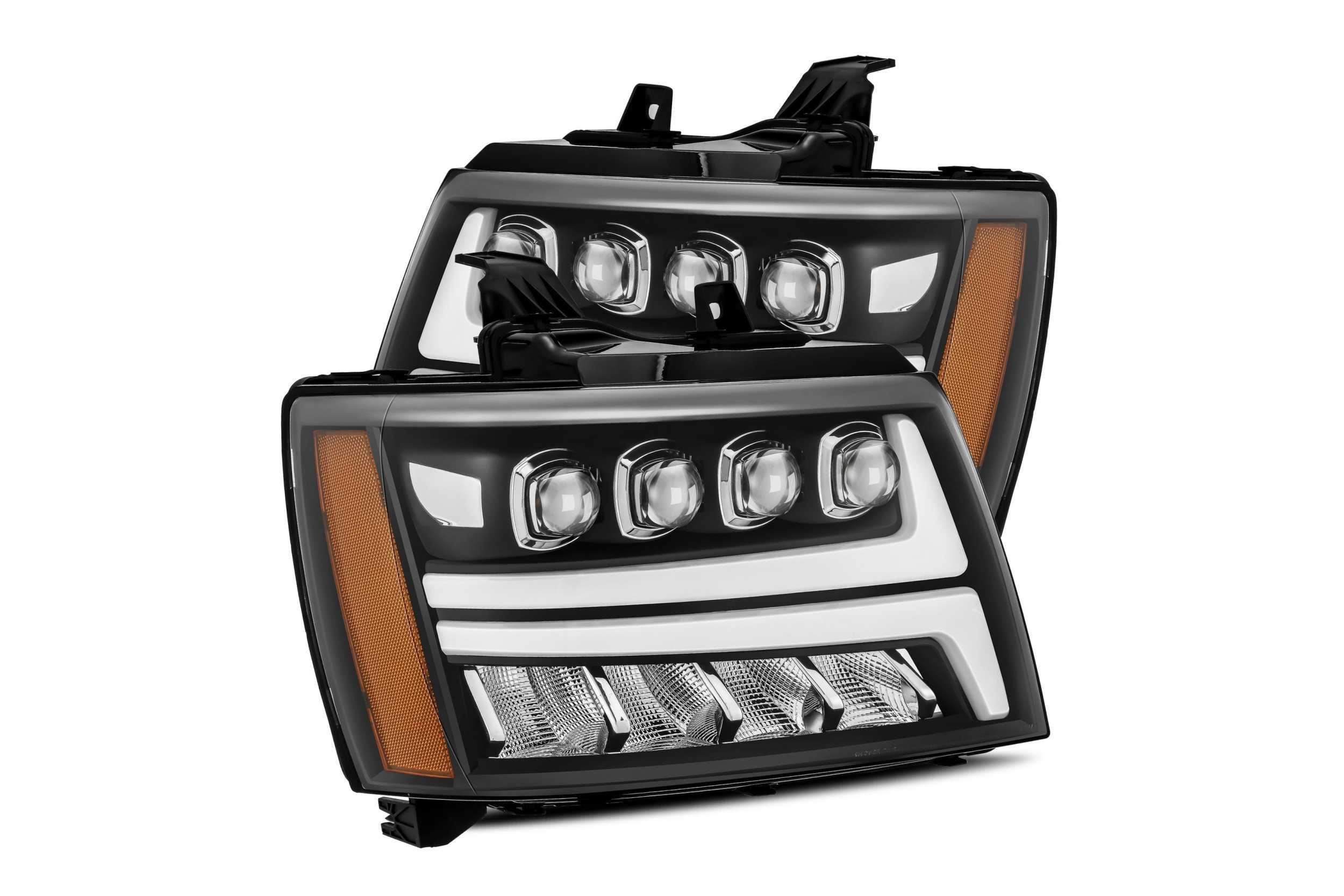 AlphaRex Nova-Series LED Heads: Chevy Tahoe/Suburban/Avalanche (07-13) - Gloss Black (Set) - 880287