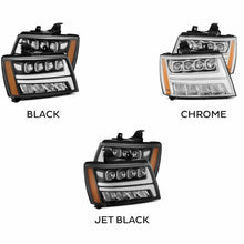 AlphaRex Nova-Series LED Heads: Chevy Tahoe/Suburban/Avalanche (07-13) - Gloss Black (Set) - 880287