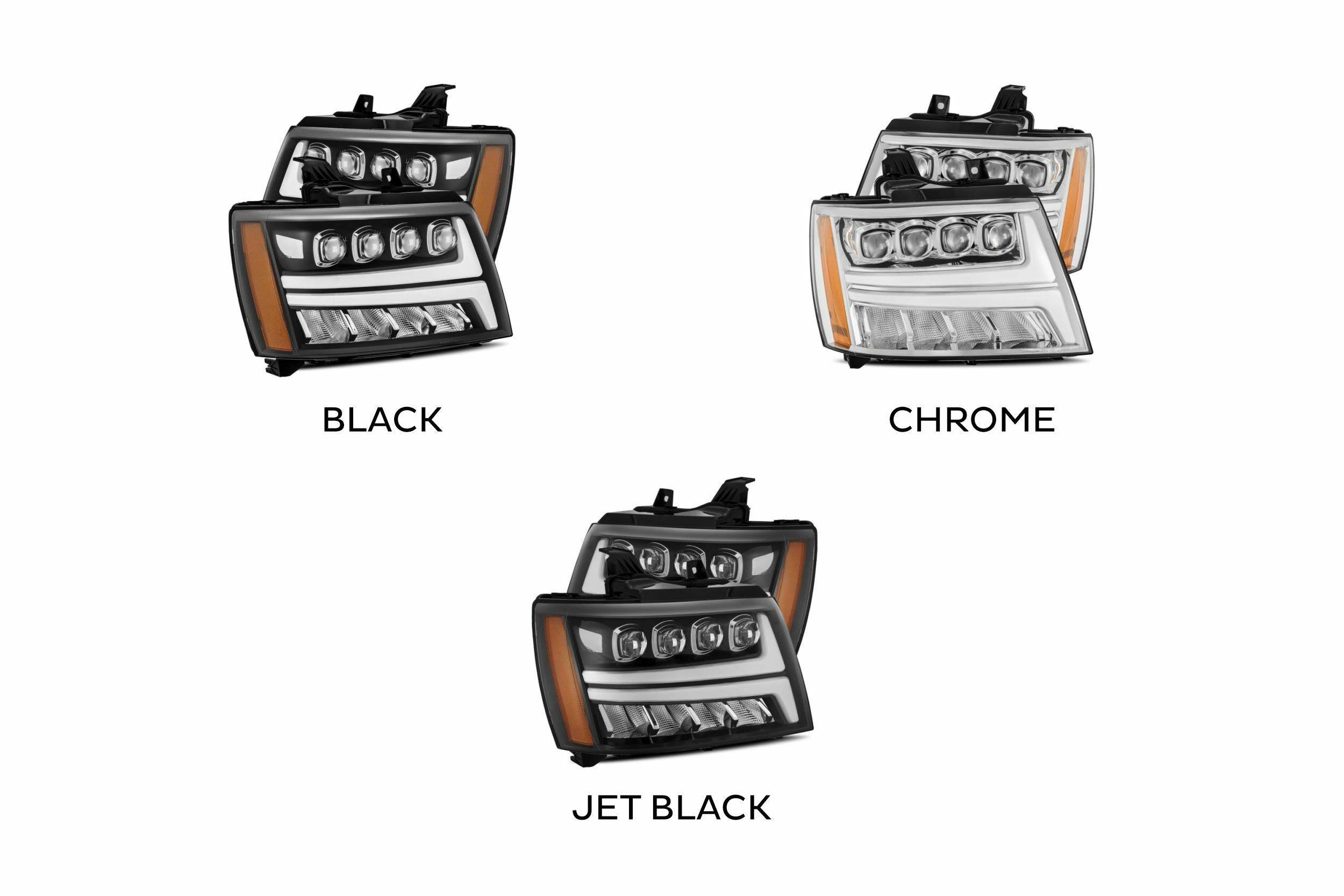 AlphaRex Nova-Series LED Heads: Chevy Tahoe/Suburban/Avalanche (07-13) - Gloss Black (Set) - 880287
