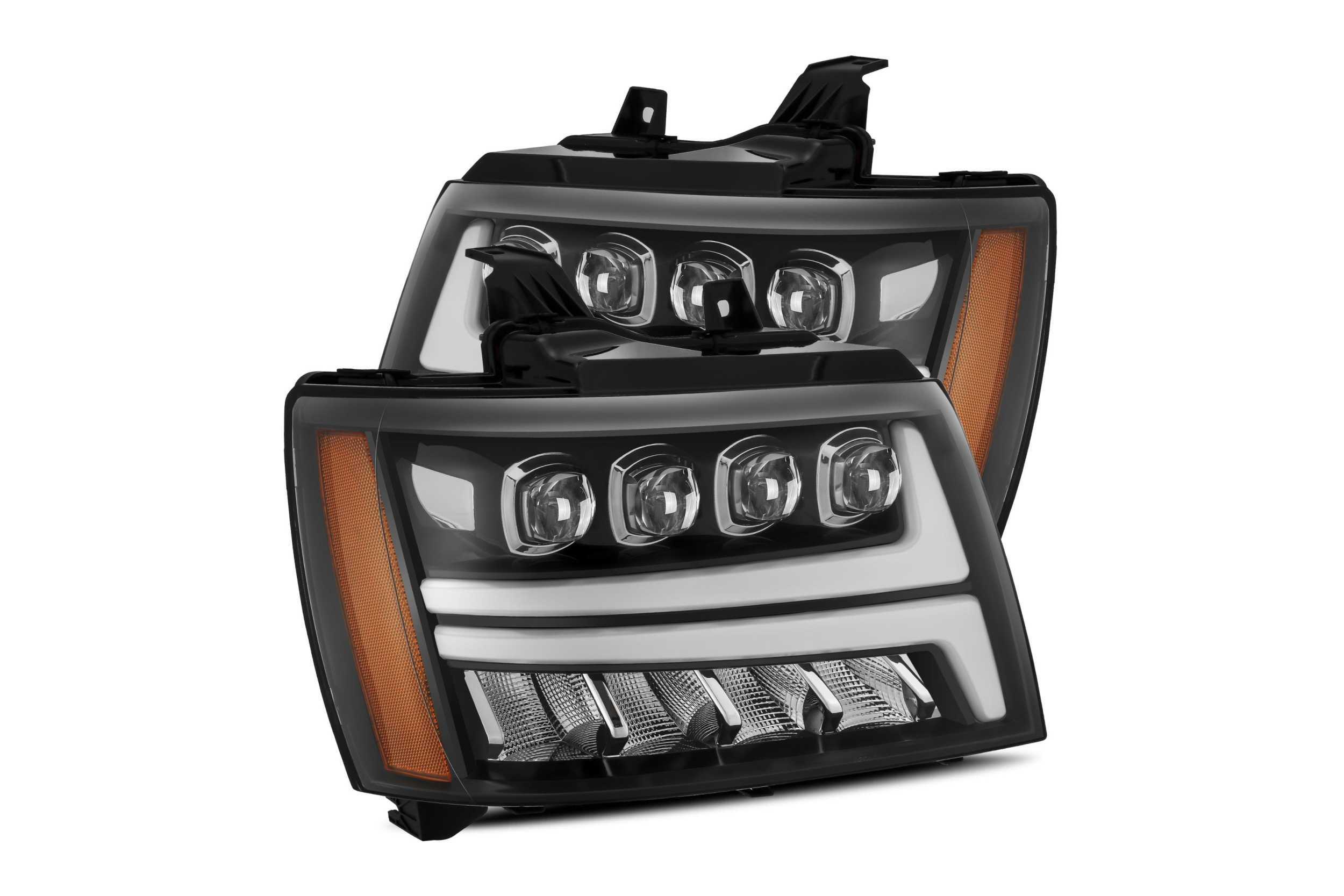 AlphaRex Nova-Series LED Heads: Chevy Tahoe/Suburban/Avalanche (07-13) - Gloss Black (Set) - 880287