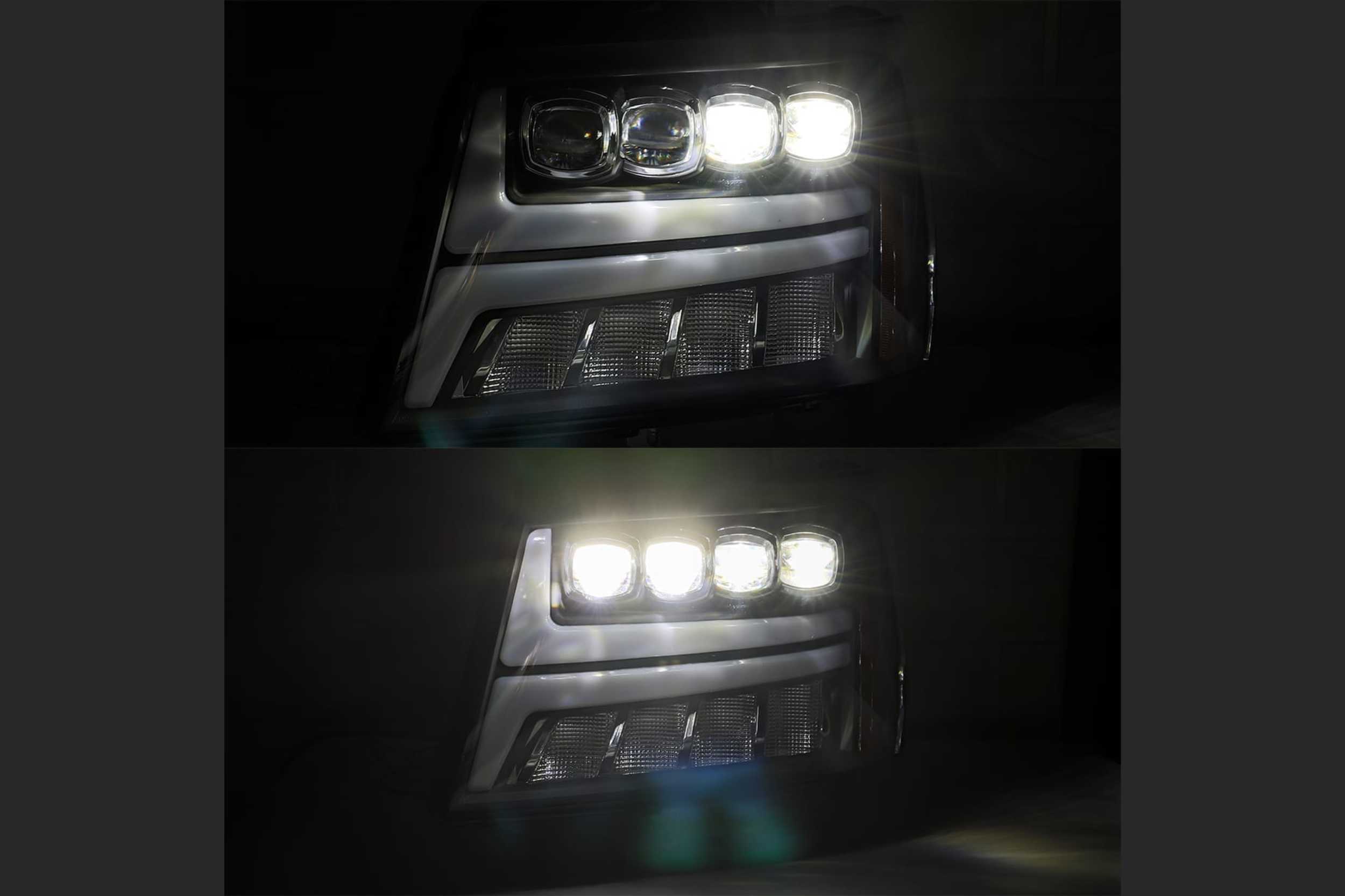 AlphaRex Nova-Series LED Heads: Chevy Tahoe/Suburban/Avalanche (07-13) - Gloss Black (Set) - 880287