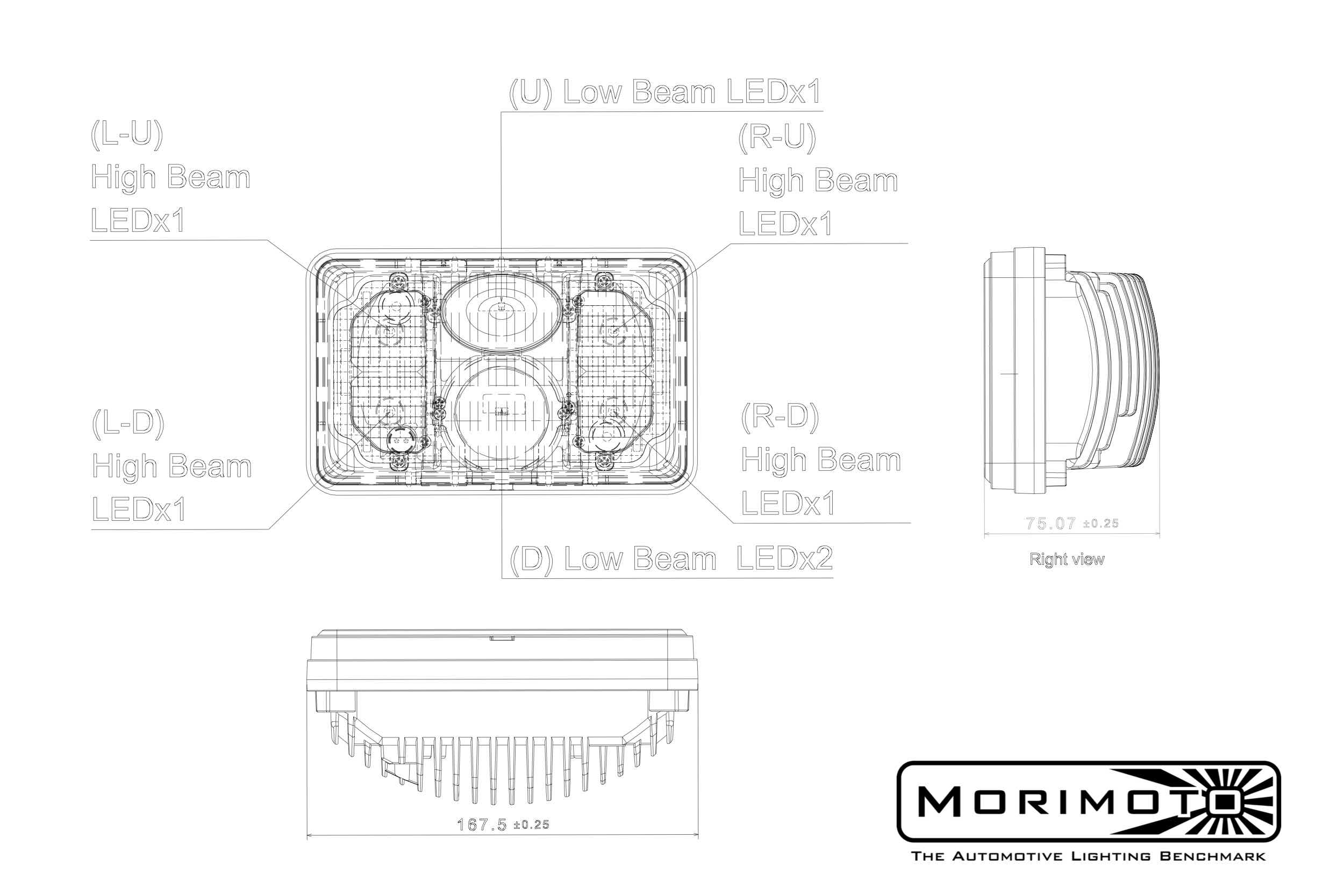 Morimoto Sealed Beam: Morimoto Sealed4 (4x6) - LF267