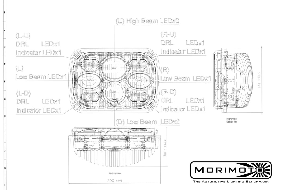 Morimoto Sealed Beam: Morimoto Sealed5 (5x7) - LF268