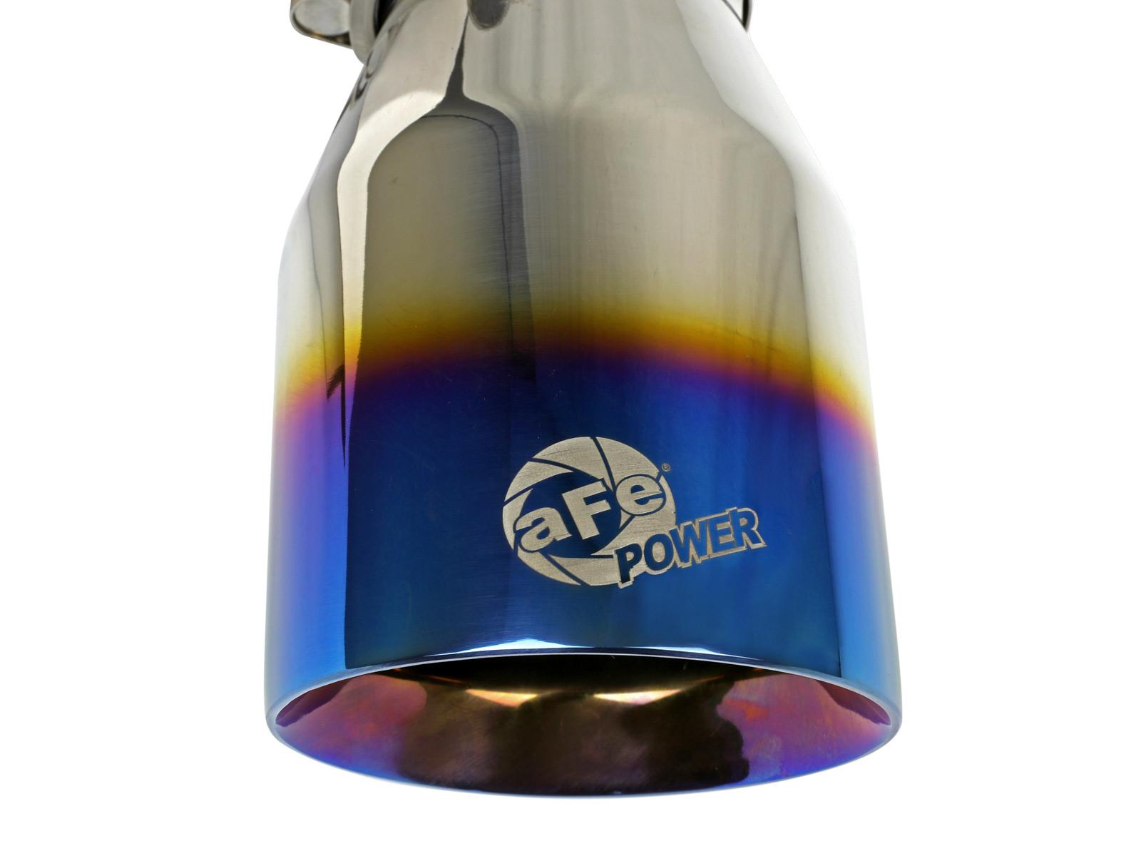 AFE MACH Force-Xp 304 Stainless Steel Clamp-on Exhaust Tip Blue Flame - 49T25404-L071