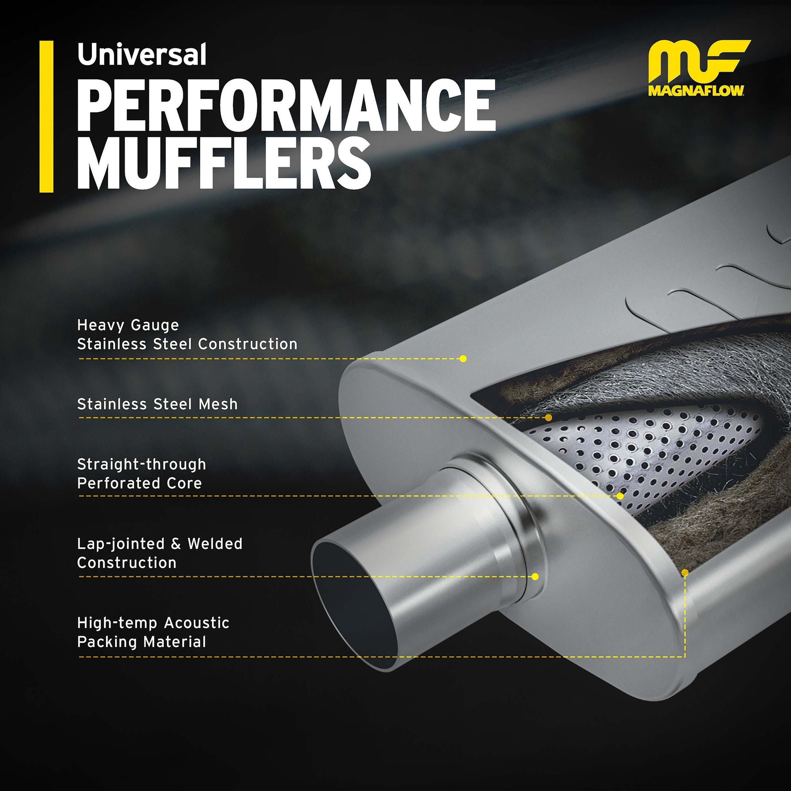 Magnaflow Universal Performance Muffler - 2.25/2.25 - 11378