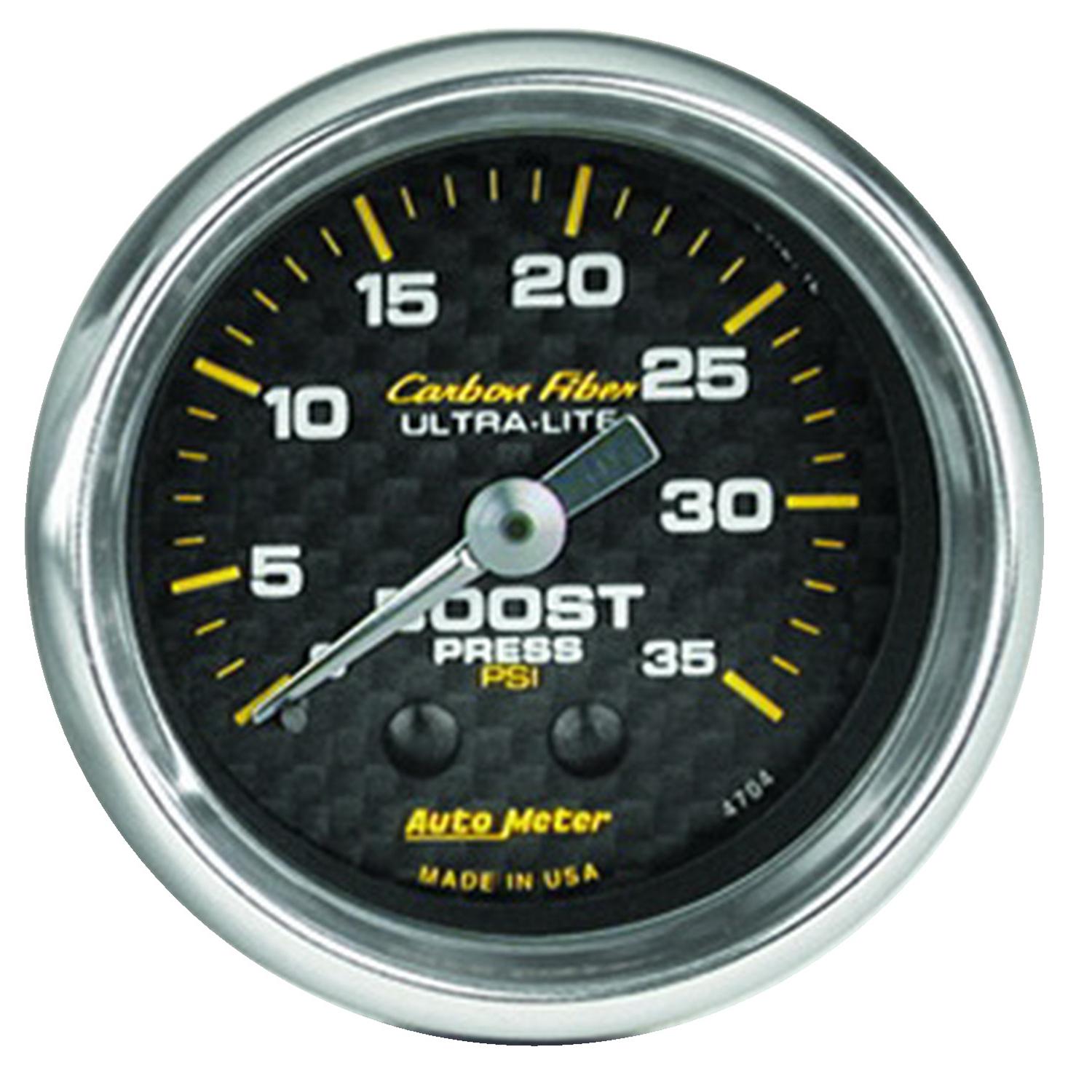 Auto Meter 2-1/16" BOOST, 0-35 PSI, CARBON FIBER - 4704