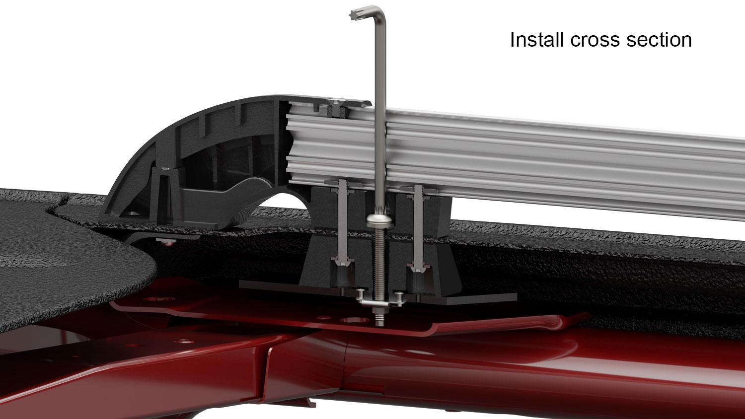 Teraflex 07-18 Wrangler JK 4 Door Nebo Roof Rack Main Rail Kit Silver - 4722000