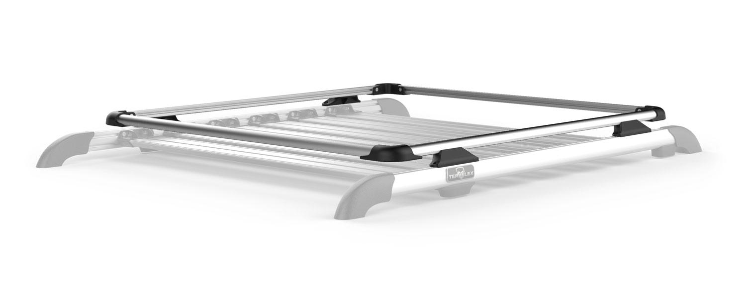 Teraflex 07-18 Wrangler JK 4 Door Nebo Roof Rack Raised Rail Kit Silver - 4722070