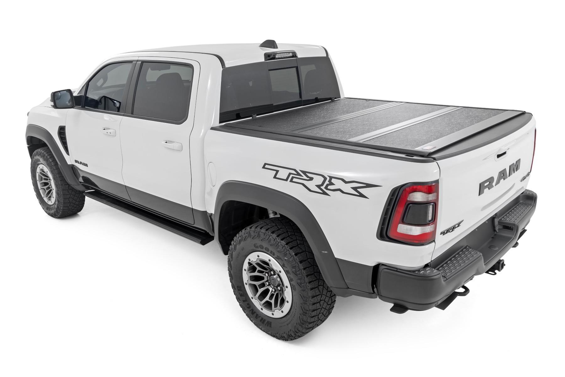 Rough Country Hard Low Profile Bed Cover 5 Foot 7 Inch Bed No Rambox Ram 1500 (19-26)/1500 TRX (21-24) (2019-2026 1500) - 47320550B