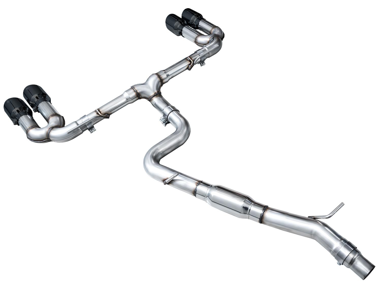 AWE Track Edition Exhaust for Audi 8Y S3 - Diamond Black Tips - 3020-43897