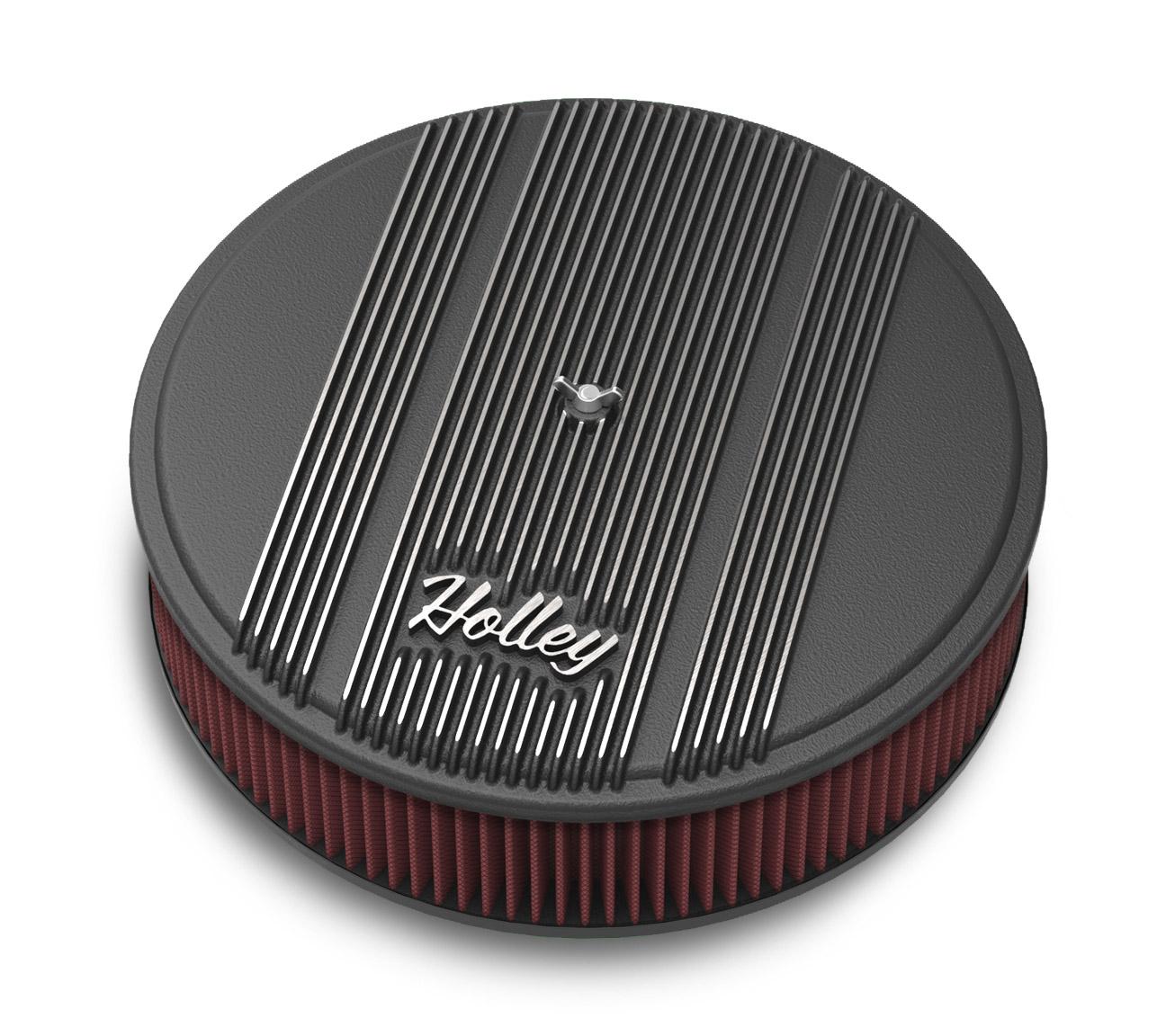 Holley 14" Round Finned Air Cleaner.  - 120-153