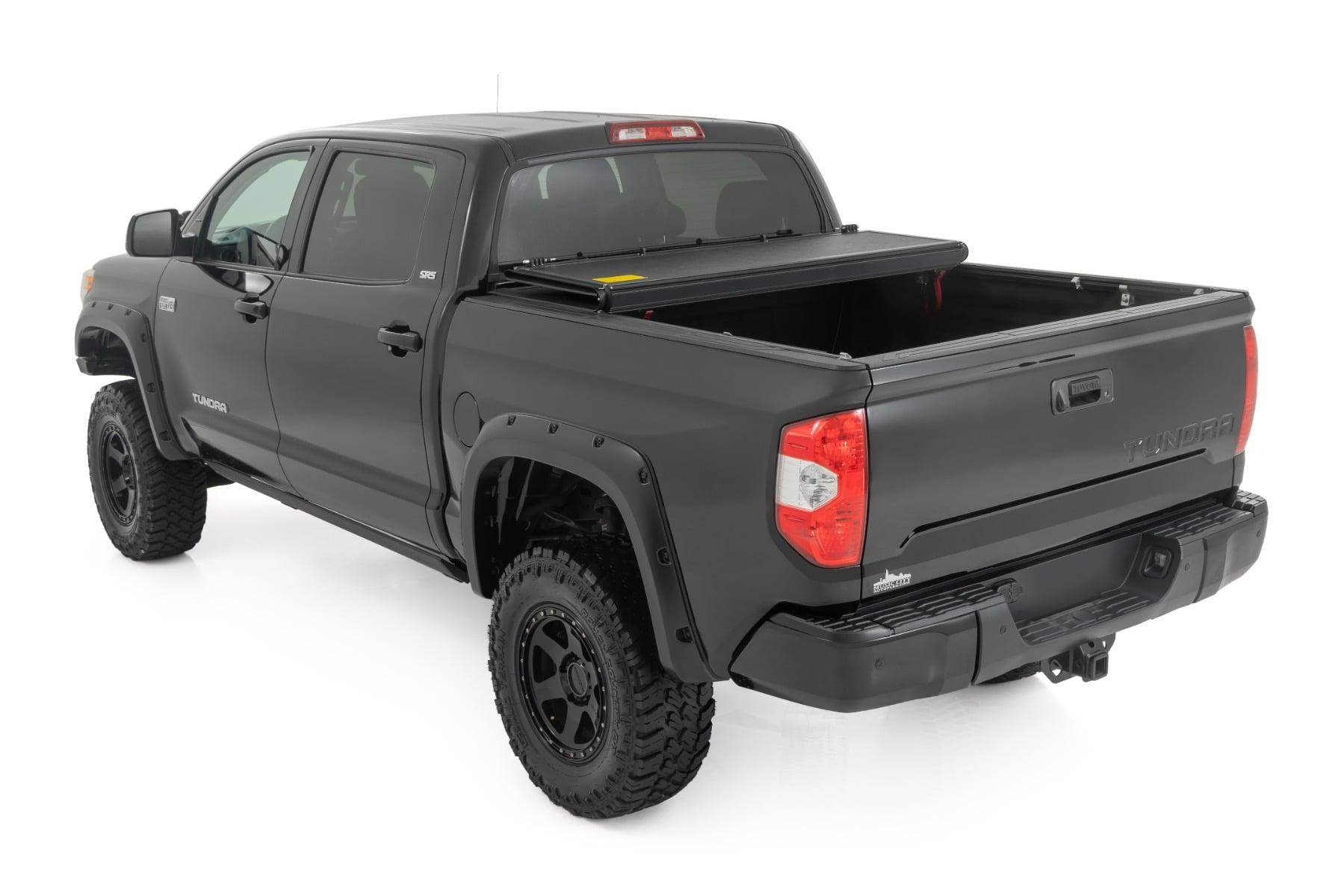 Rough Country Hard Low Profile Bed Cover 5 Foot 7 Inch Bed Toyota Tundra 2WD/4WD (2007-2021) (2007-2021 Tundra) - 47414550B