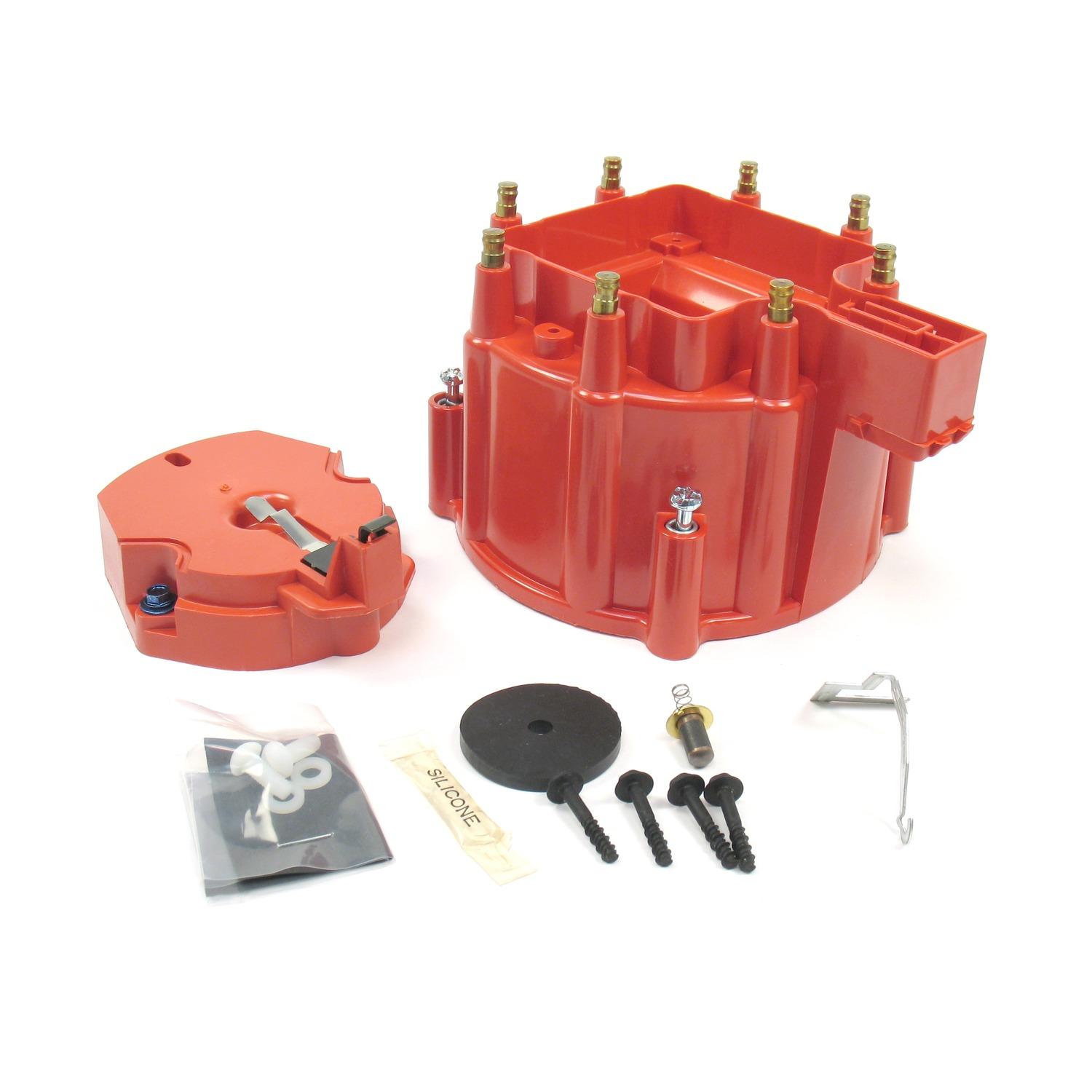 Pertronix D4001 Flame-Thrower Hei Distributor Cap And Rotor Kit Red - D4001