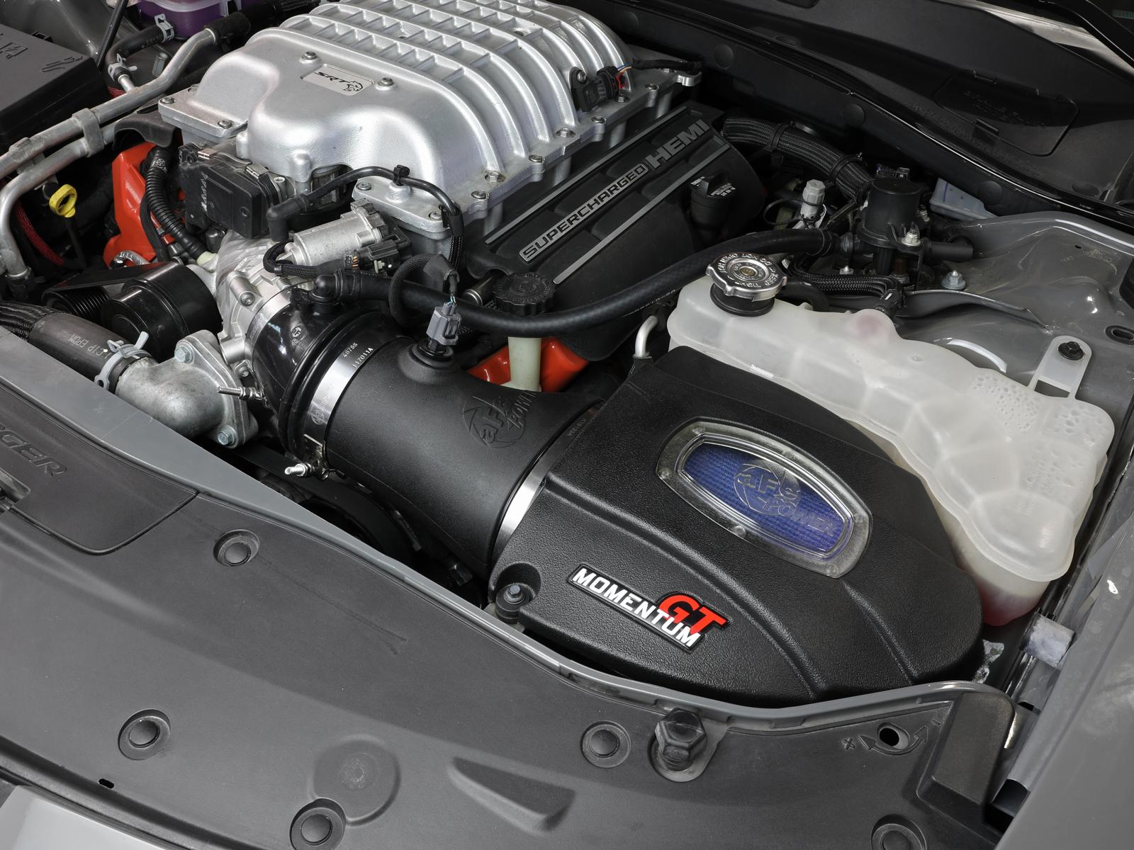 AFE Momentum GT Cold Air Intake System w/ Pro 5R Media (Dodge Challenger/Charger SRT Hellcat 17-20 V8-6.2L (sc) HEMI) - 50-72205R