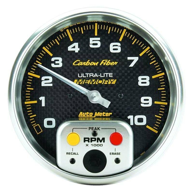 Auto Meter 3-3/8" GPS SPEEDOMETER, 0-225 KM/H, CARBON FIBER - 4780-M