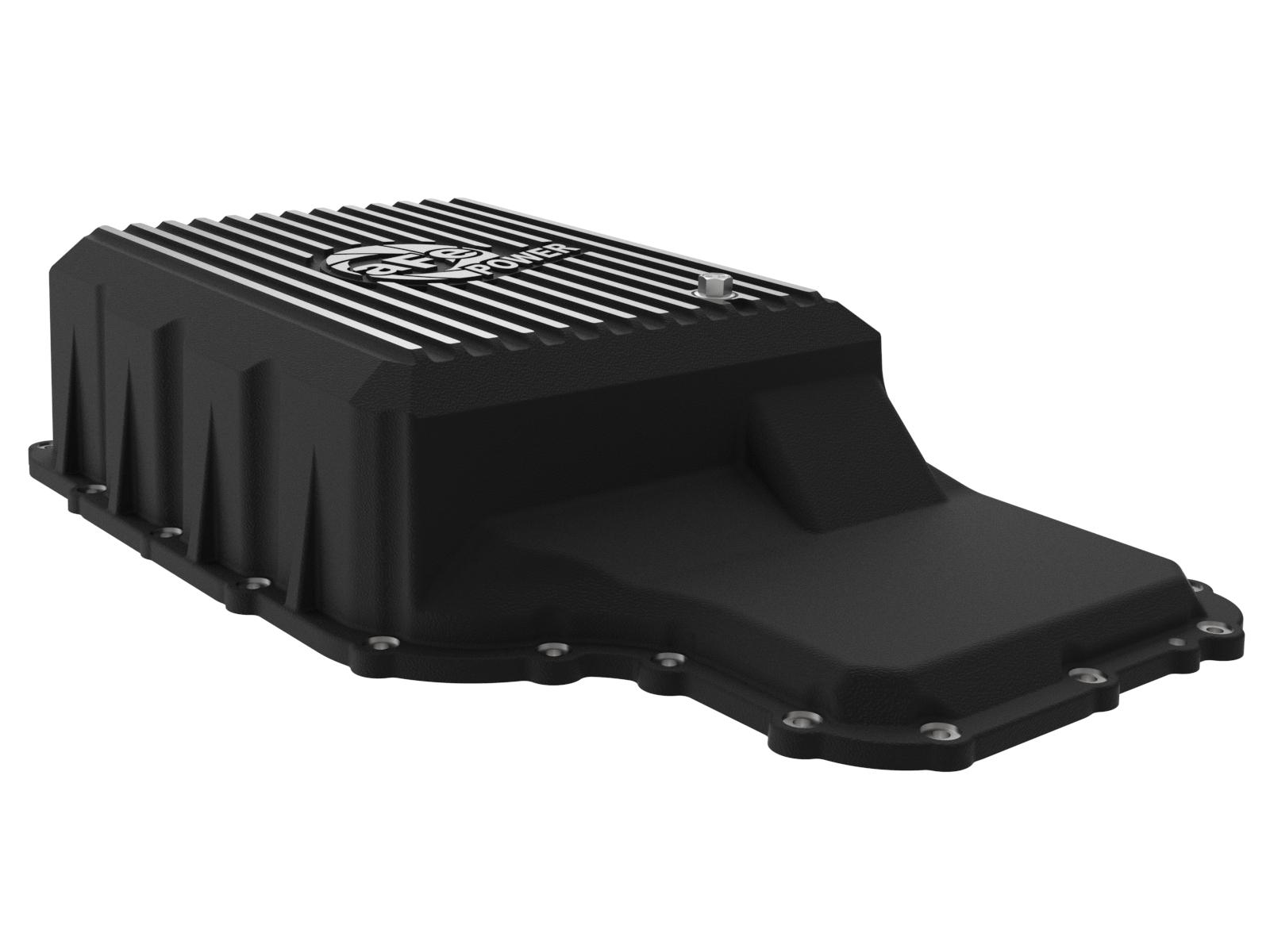 AFE Pro Series Rear Differential Cover Black w/ Machined Fins - 46-71220B