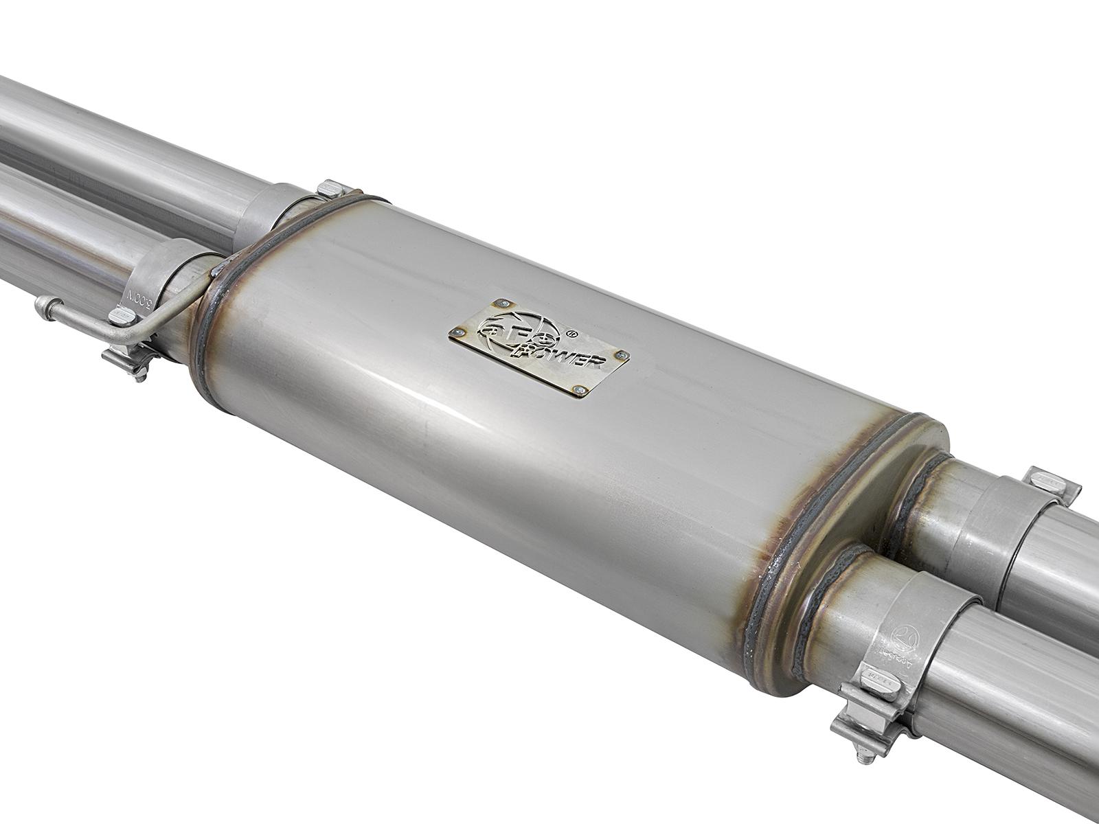 AFE MACH Force-Xp 3 IN 409 Stainless Steel Cat-Back Exhaust System w/Black Tip (2017-2020 F-150) - 49-43045-B