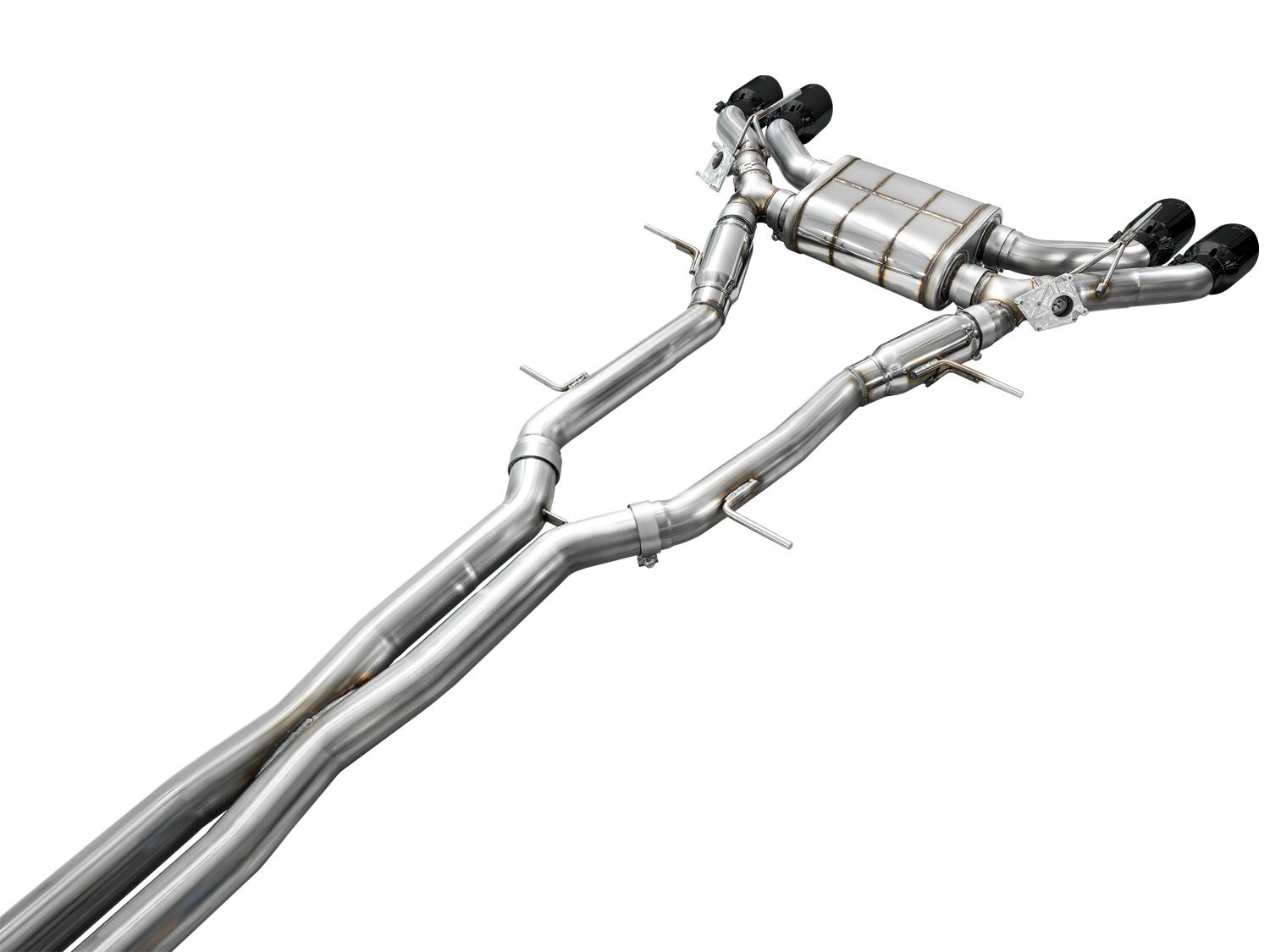 AWE SwitchPath™ Exhaust for Cadillac CT4-V Blackwing - Diamond Black Tips - 3025-43436