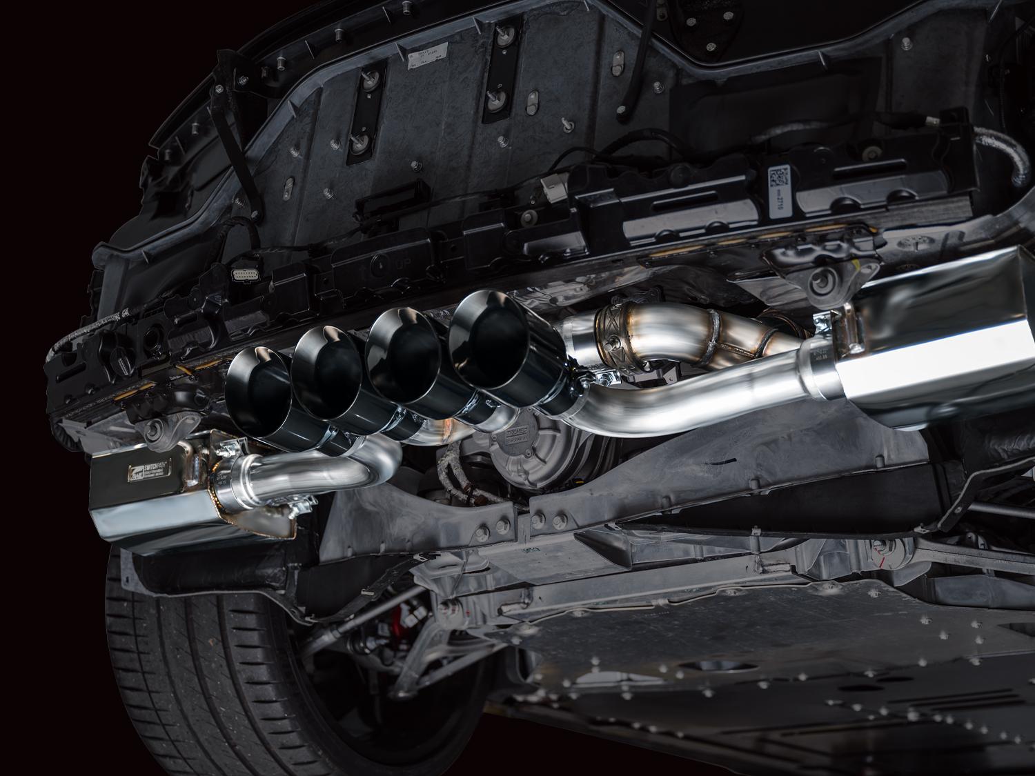 AWE SwitchPath Exhaust for C8 Corvette Z06 - Diamond Black Tips - 3025-43906
