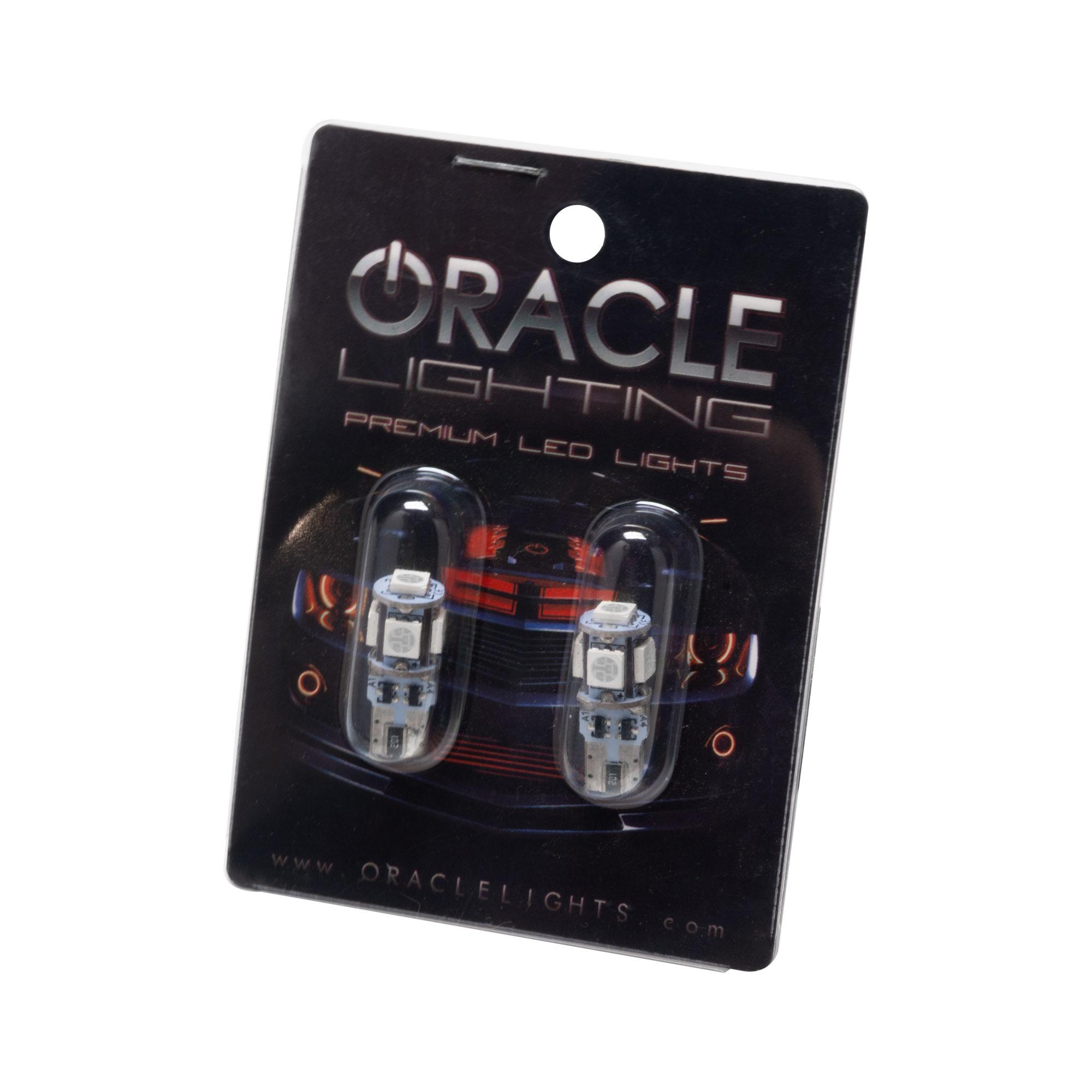 Oracle Lighting T10 5 Led 3 Chip Smd Bulbs, Aqua, Pair - 4801-010
