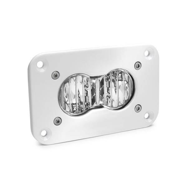Baja Designs S2 Pro LED Work Light: (Each / White / Wide Cornering Beam / Flush Mount / White Housing) (Universal) - 481005WT