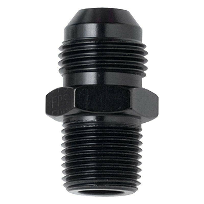 Fragola #10 X 1/2 MPT, Straight Adapter  Black - 481610-BL