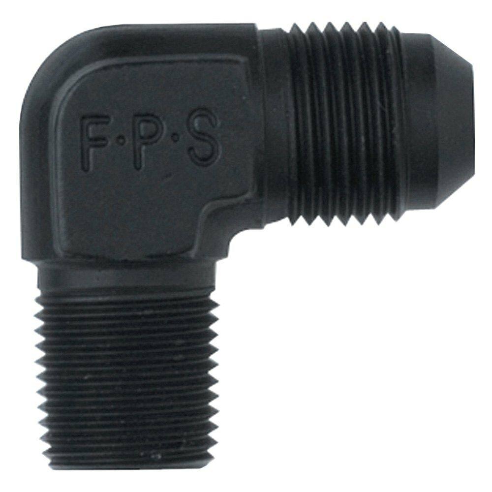 Fragola #8 X 1/4 MPT, 90 Adapter  Black - 482207-BL
