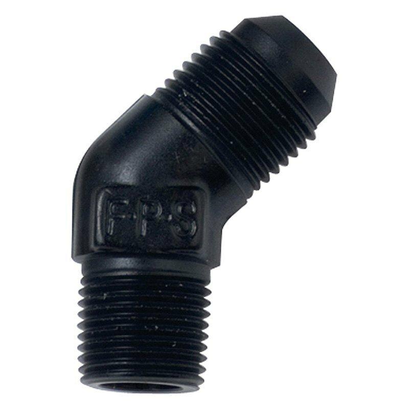 Fragola #8 X 3/8 MPT, 45 Adapter  Black - 482308-BL