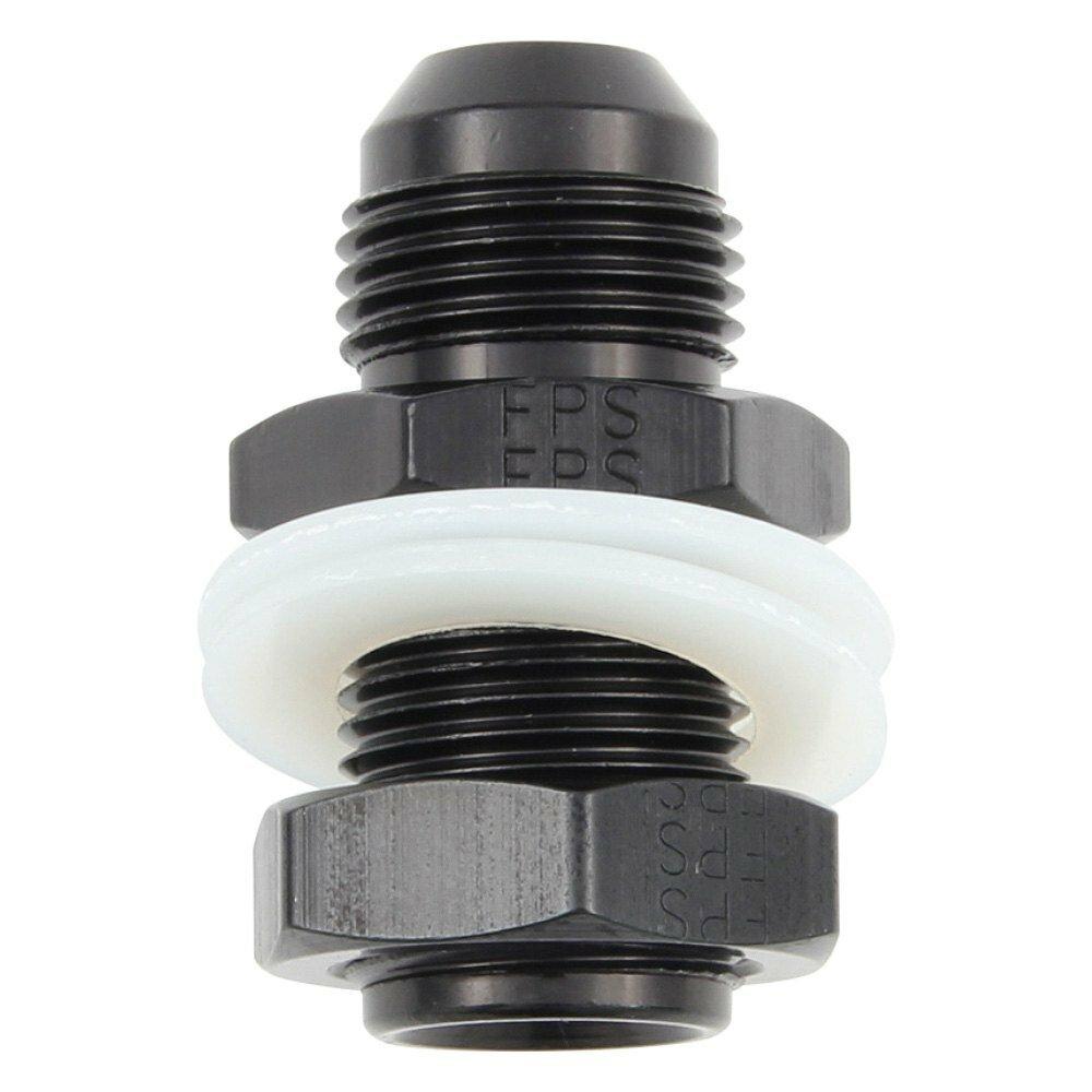 Fragola #10 Fuel Cell Bulkhead W/Washers & Nut, Black - 483110-BL