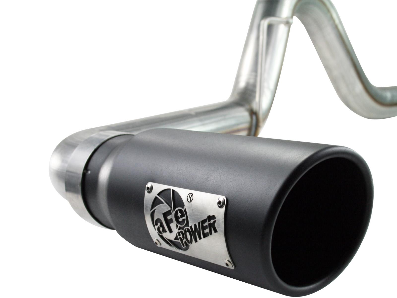 AFE MACH Force-Xp 3 IN 409 Stainless Steel Cat-Back Exhaust System w/Black Tip (2004-2008 F-150) - 49-43011-B