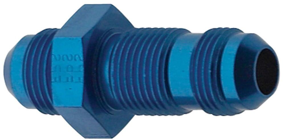 Fragola -10an Straight Bulkhead Fitting - Blue