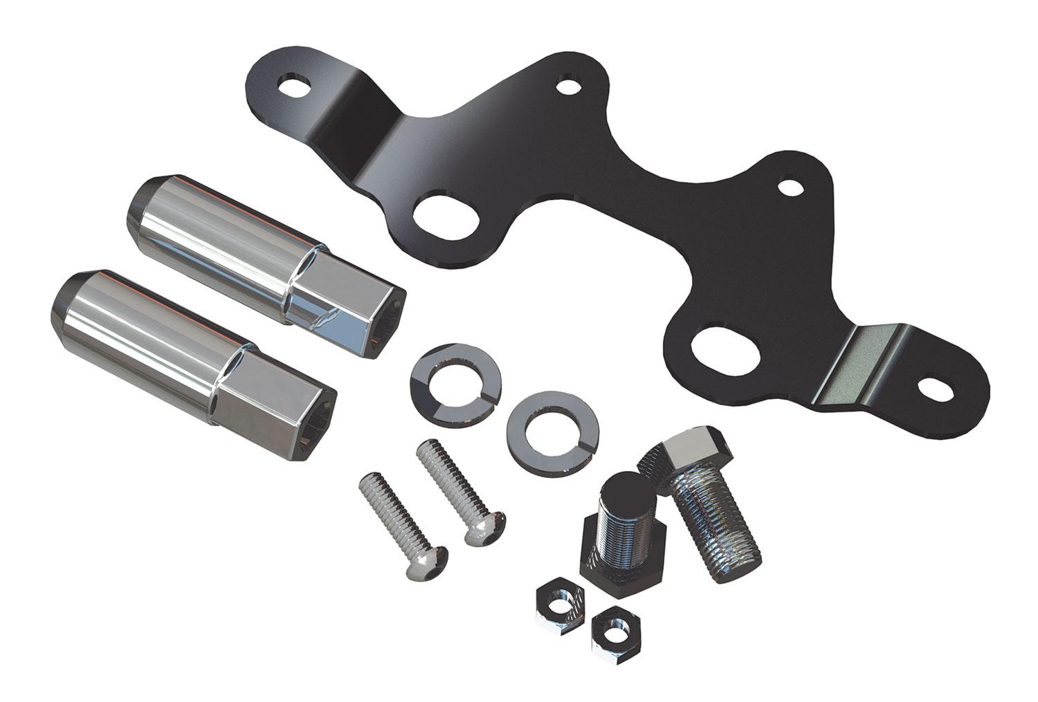 Teraflex 07-18 Wrangler JK Alpha License Plate & 3rd Brake Light Mount Kit w/ Lug Nuts - 4838162