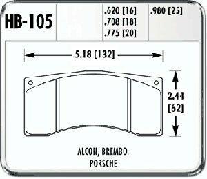 Hawk Street Brake Pads - HB105F.620