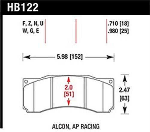 Hawk Motorsports Brake Pads (2007-2007 Mustang) - HB122W.710