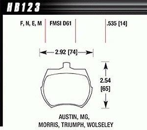 Hawk Street Brake Pads - HB123F.535