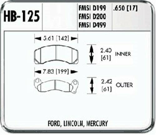 Hawk Street Brake Pads - HB125F.650