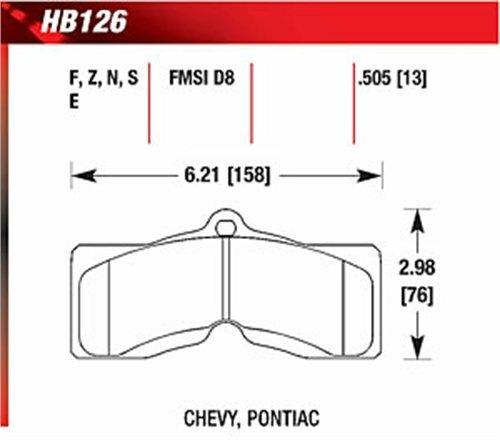 Hawk Motorsports Brake Pads (1966-1982 Corvette) - HB126E.505