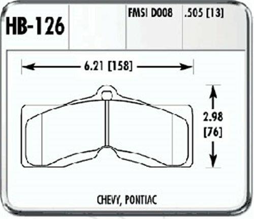 Hawk Street Brake Pads (1966-1982 Corvette) - HB126F.505