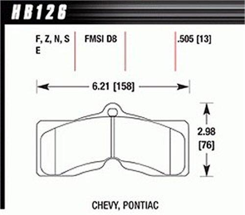Hawk Street Brake Pads (1966-1982 Corvette) - HB126Z.505