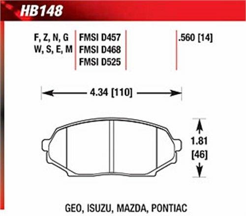 Hawk Motorsports Brake Pads (1990-1993 Miata,1990-1993 Geo Storm,1990-1992 Isuzu Impulse) - HB148E.560