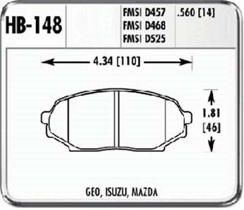 Hawk Street Brake Pads (1990-1992 Isuzu Impulse,1990-1993 Geo Storm,1990-1993 Miata) - HB148N.560