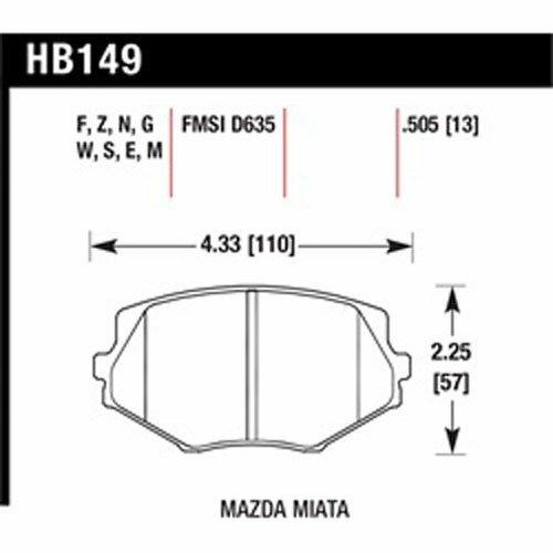 Hawk Street Brake Pads (1994-2005 Miata) - HB149B.505