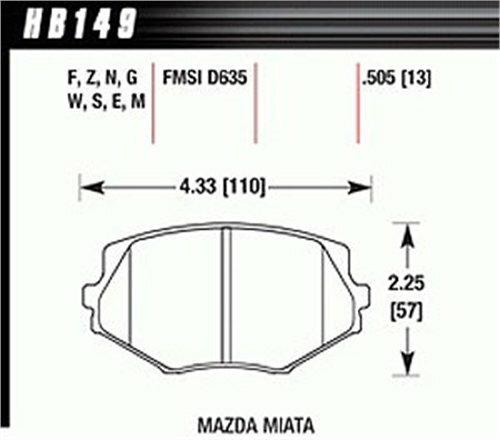 Hawk Street Brake Pads (1994-2005 Miata) - HB149Z.505