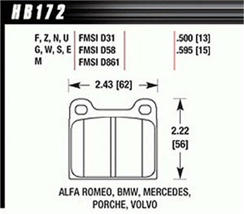 Hawk Motorsports Brake Pads - HB172U.595
